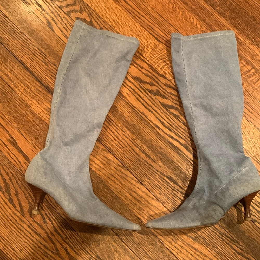 Ladies Lord & Taylor Boots (Denim material)